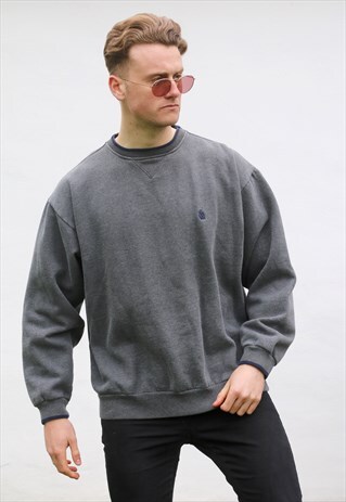 NAUTICA USA MINIMALIST ASPHALT GREY SWEATSHIRT