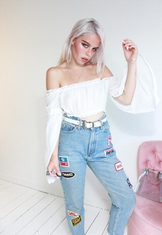 ROMANTIC SHEER WHITE CROP TOP