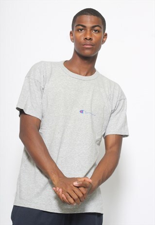 VINTAGE CHAMPION SPELL OUT T-SHIRT