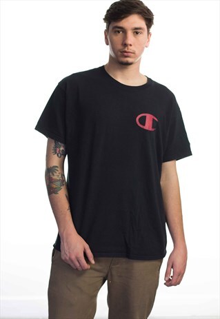 VINTAGE CHAMPION LOGO T-SHIRT 90S XL 7.6