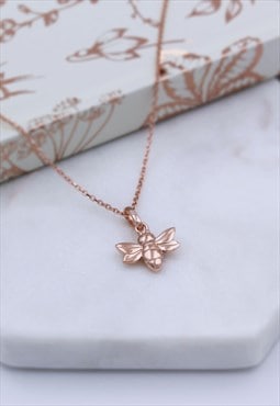 18ct Rose Gold vermeil Bumble Bee Necklace
