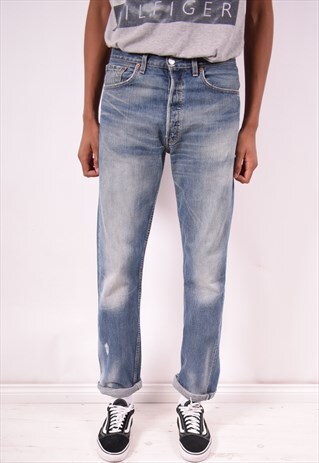 LEVI'S 501 MENS VINTAGE JEANS W32 L34 BLUE 90S