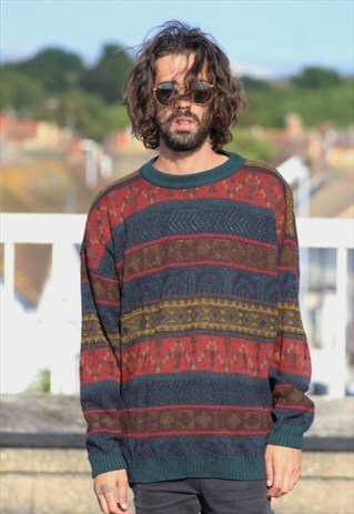 VINTAGE // 80'S // PATTERNED JUMPER