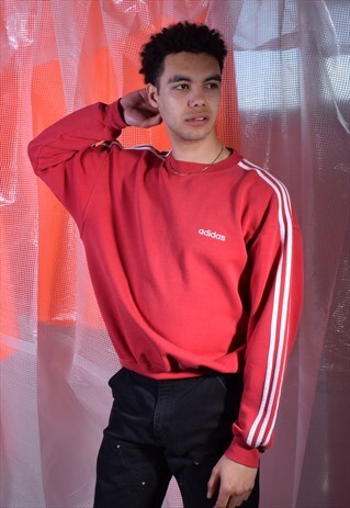 VINTAGE ADIDAS RED SWEATSHIRT