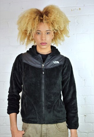VINTAGE 90'S NORTH FACE FLUFFY HOODED JACKET