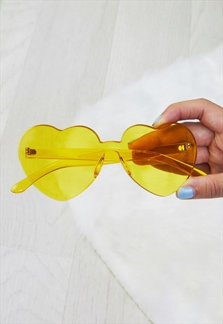 ATLANTA YELLOW HEART SUNGLASSES