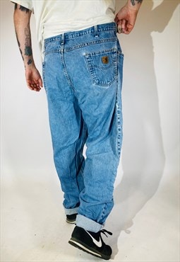 Vintage W44 L34 Carhartt Jeans In Blue