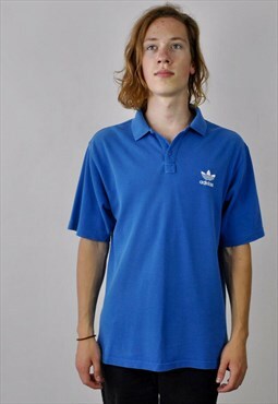 ADIDAS Vintage Polo T-Shirt Men's L Short Sleeved D7 Summer