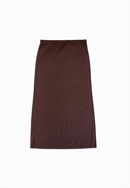 Vintage Y2K 00s sheer brown maxi skirt