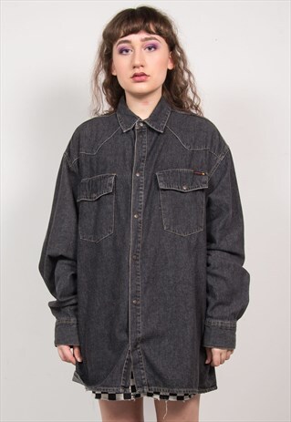 VINTAGE 90'S DENIM OVERSIZED SHIRT