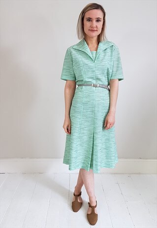 VINTAGE 70'S MINT GREEN SHIFT DRESS