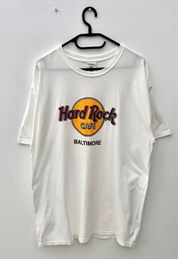 Vintage 90s Hard Rock Cafe Baltimore white T-shirt large 