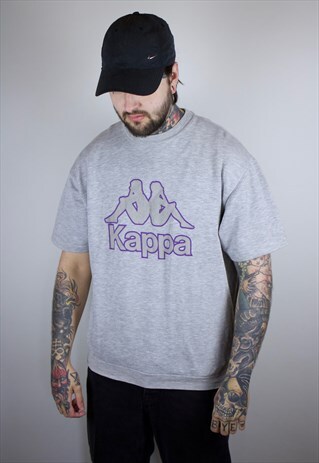 VINTAGE KAPPA SWEATSHIRT WITH PRINTED FRONT LOGO