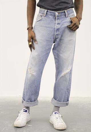 VINTAGE BLUE LEVI'S PAINT 501 JEANS