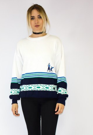VINTAGE PREPPY KNITTED COTTON GOLF SWEATER