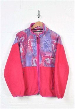 Vintage Invicta Fleece Jacket Pattern Purple/Pink Large