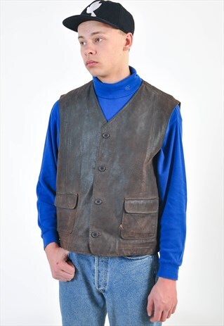 VINTAGE 90'S LEATHER VEST