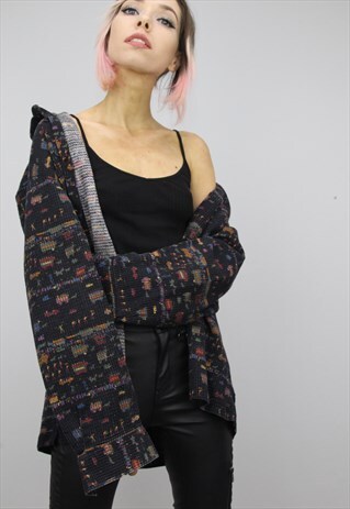 VINTAGE 80S/90S OVERSIZED PATTERNED SHIRT