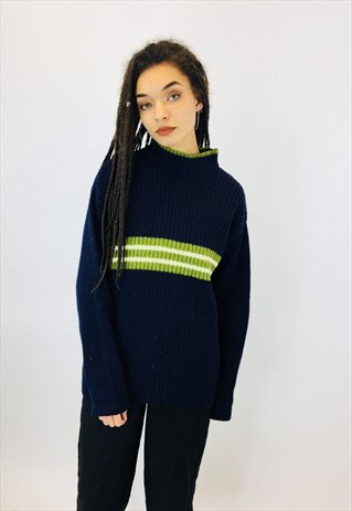 VINTAGE CHUNKY COLOURFUL KNIT JUMPER