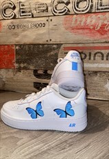 Nike panel custom Air Force 1 - blue butterfly 