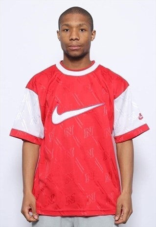 VINTAGE NIKE CHEST LOGO TEE RED