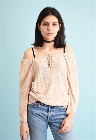 Y2K BOHO STYLE NEUTRAL TEEN PARTY TOP