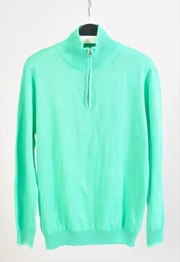 Vintage 00s 1/4 zip jumper in mint green