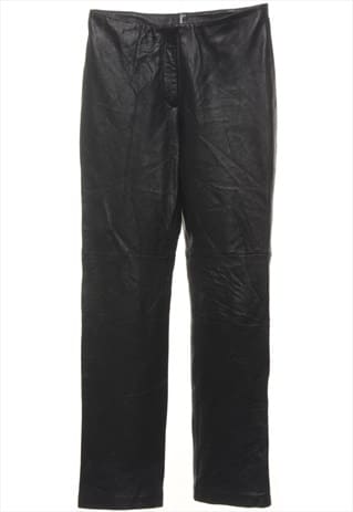 BEYOND RETRO VINTAGE HIGH WAIST LEATHER TROUSERS - W29