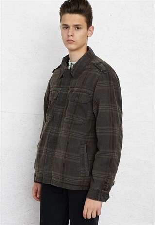VINTAGE BROWN COLUMBIA CHECKERED JACKET