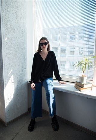 VINTAGE 90'S BLACK BLOUSE