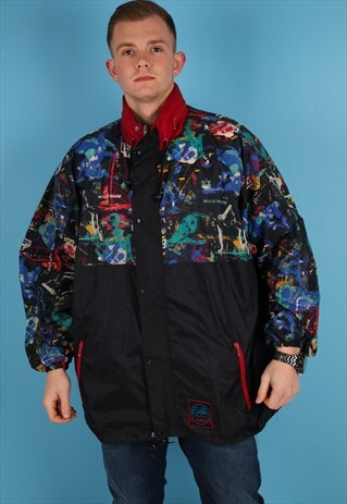 VINTAGE WINDBREAKER JACKET IN MULTI NJ740