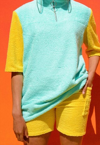 YELLOW TOWELLING SHORTS