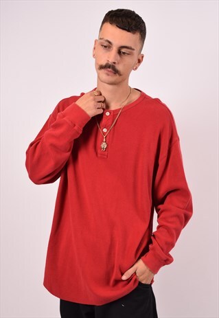 VINTAGE LEVI STRAUSS & CO. TOP LONG SLEEVE RED