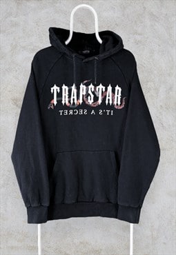 Trapstar Its A Secret Black Hoodie Pullover Spell Out Medium