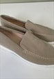 Men's Loafer Shoes Beige With White Sole UK 10 