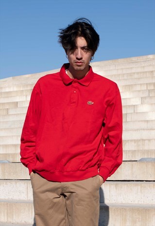 UNISEX VINTAGE 90S LACOSTE POLO SHIRT LONG SLEEVES