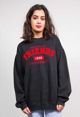 VINTAGE 90'S FRIENDS UNIVERSITY COLLEGE STYLE SWEATER JUMPER