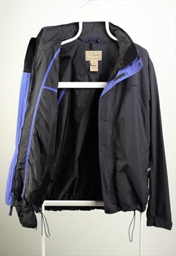 Vintage L.L.Bean Windbreaker Hooded Jacket Black L