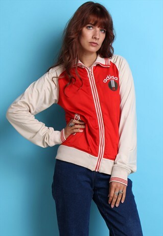 VINTAGE ADIDAS RED SPORTS TRACK TOP