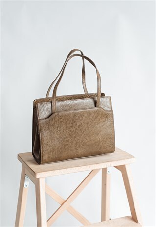 VINTAGE 60S TEXTURED LEATHER HANDBAG