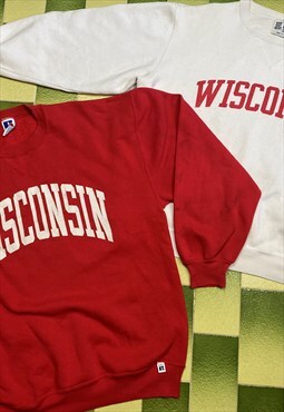 Two Vintage 90s Wisconsin Badgers Sweatshirt Pullover