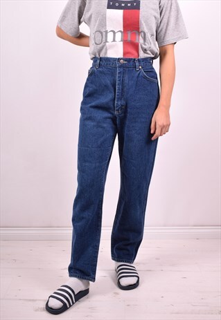 LEE WOMENS VINTAGE JEANS W30 L29 BLUE 90'S