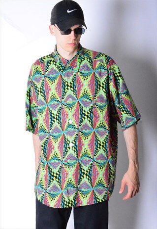 VINTAGE 90S COLOURFUL PSYCHEDELIC FESTIVAL SHIRT