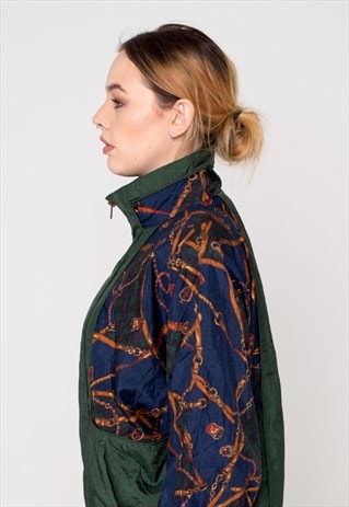 HORSEY BOTTLE GREEN VINTAGE TRACKSUIT JACKET