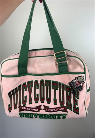 VINTAGE Y2K VELOUR JUICY COUTURE LAPTOP HAND BAG