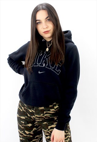 90'S RETRO NAVY SPELL-OUT HOODIE