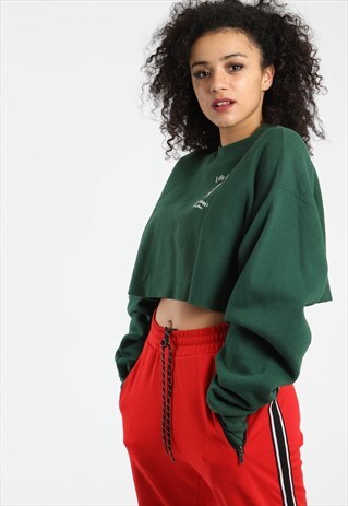 90S LEE CROPPED PRINTED SWEATSHIRT