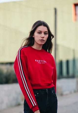 RED BASIC SWEATSHIRT