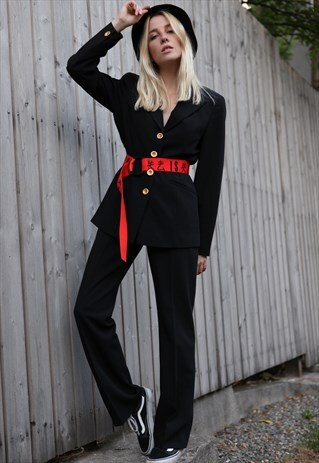 VINTAGE 90'S BLACK SUIT SET