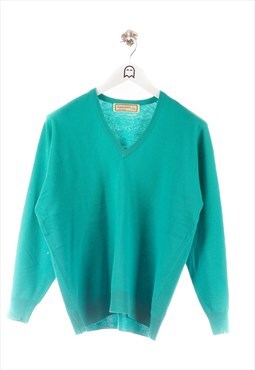 Vintage Burberry  90s Sweater Plain Look Green